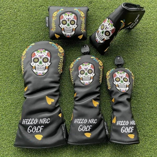 Headcover Dödskalle Svart / Mallet Putter - Bild 2