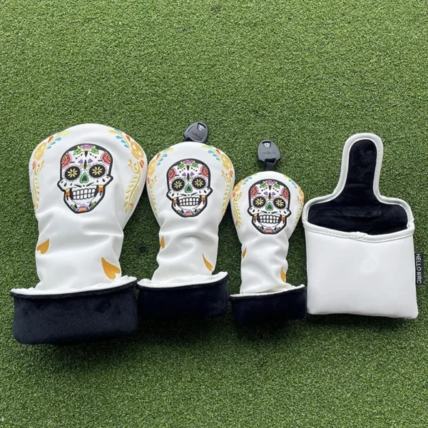 Headcover Dödskalle Vit / Mallet Putter - Bild 3
