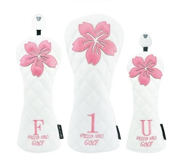 Headcover Vit Blomma / Driver - Bild 2
