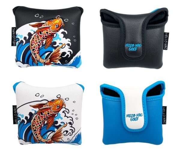 Headcover Koi Fisk Svart / Mallet Putter - Bild 3