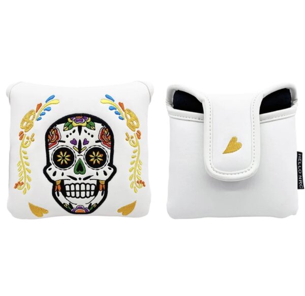 Headcover Dödskalle Vit / Mallet Putter