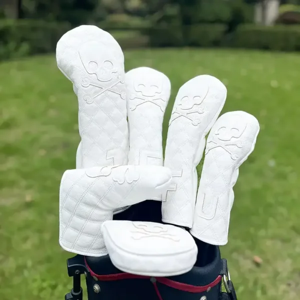 Headcover Dödskalle Vit / Mallet Putter - Bild 2